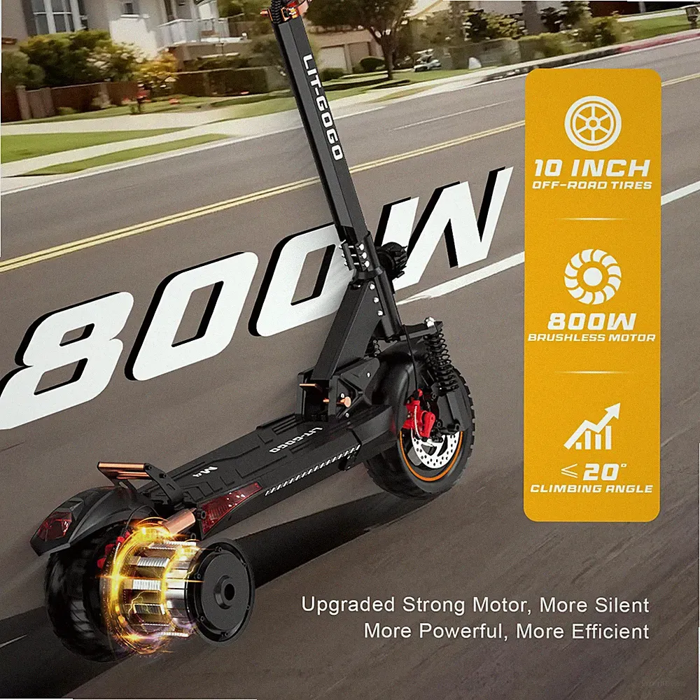 Elektroroller 10 Zoll Offroad E-Scooter Faltbar 25KM/h 48V 13AH 120kg Ohne ABE