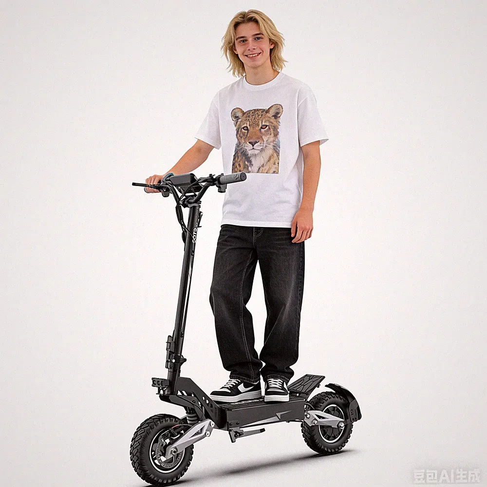 Elektroroller 11" Klappbarer E-Scooter 500W 48V 18Ah Off-road E-Roller 25km/h