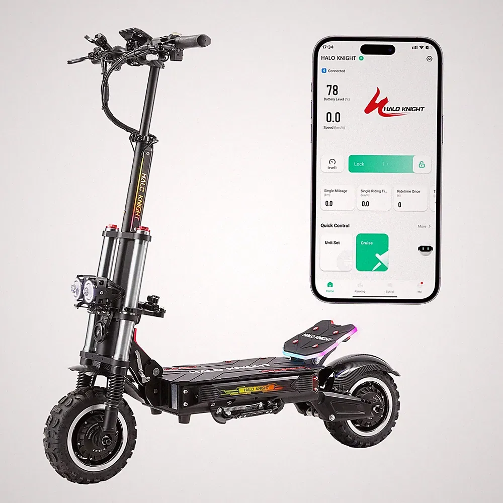 Elektroroller 11" Klappbarer E-Scooter LCD 3000W*2 60V 38.4Ah Off-road E-Roller