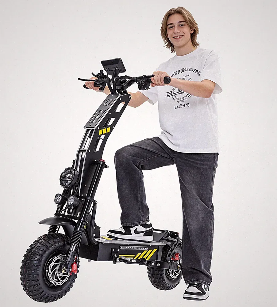 Elektroroller 14'' Klappbarer E-Scooter 8000W 60V 40AH Offroad E-Roller 75 km/h