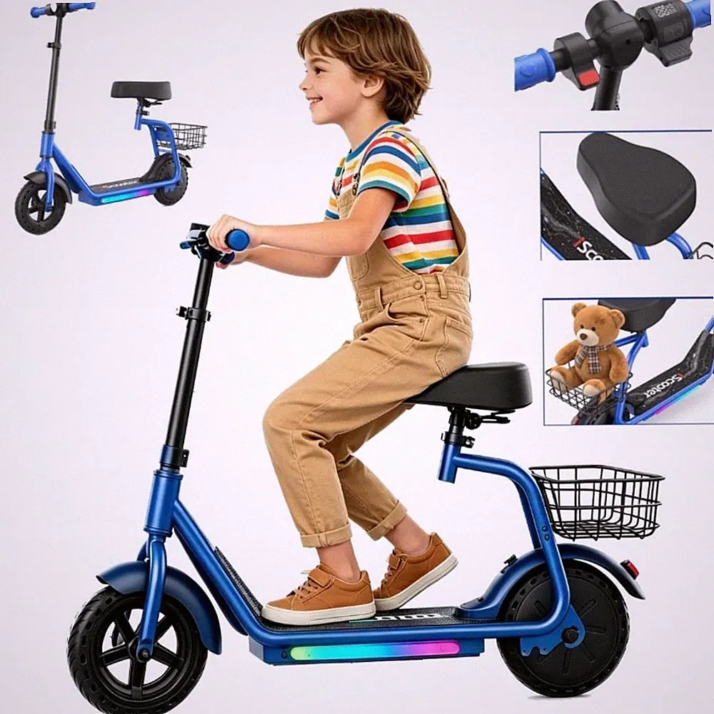 Elektroroller 20km/h Elektroscooter 250W Elektro Roller Für Alter 8+ Kinder ik7