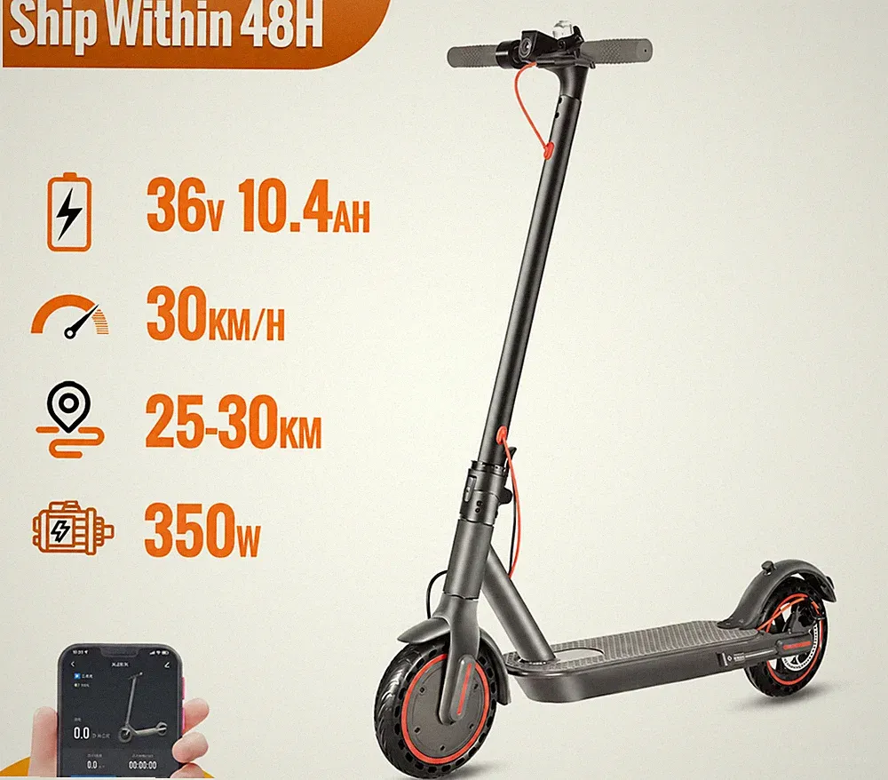 Elektroroller 36V 10,4Ah Klappbarer E-Scooter 30 km/h 8,5'' IP54 bis 120 kg