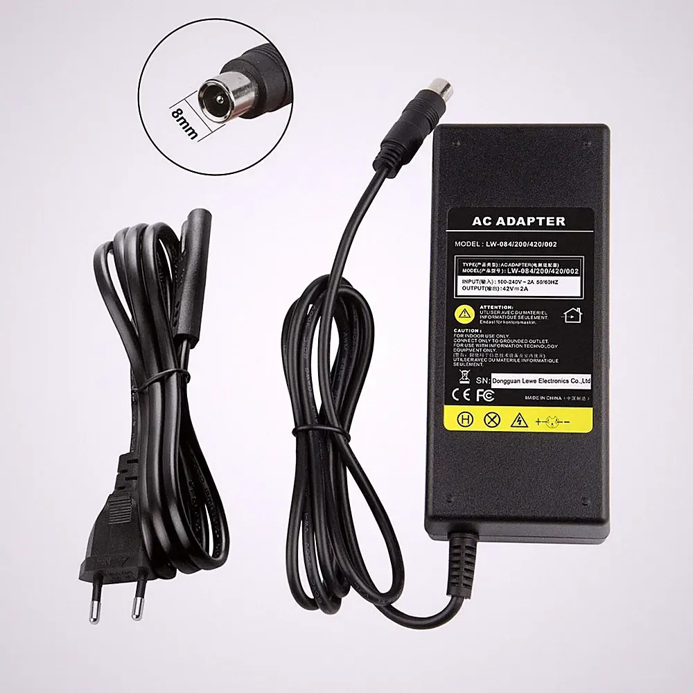 Elektroroller 42V 2A Ladegerät für Xiaomi Mi M365 / Pro Adapter Es1 2 3 4 DHL