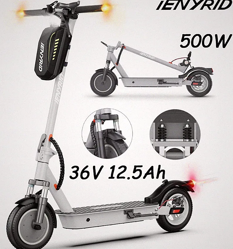 Elektroroller 500W Faltbar E-Scooter Mit APP 35KM/H Offroad E-Roller iENYRID M1