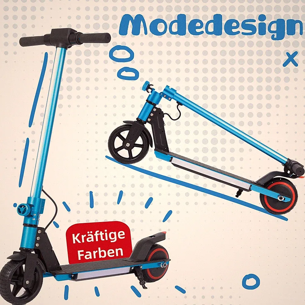 Elektroroller 6,5'' Kinder E-Scooter 16km/h Klappbarer E-Scooter Jungen Mädchen