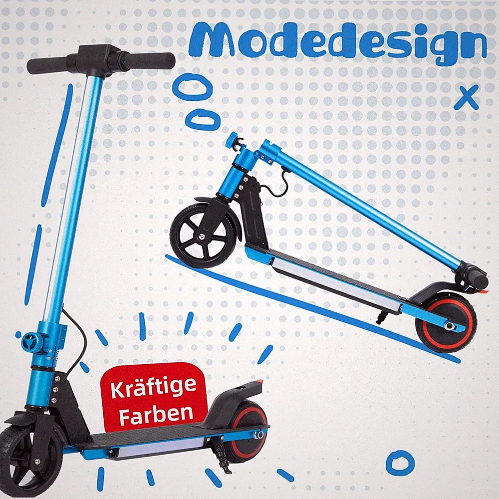 Elektroroller 6,5'' Kinder E-Scooter 16km/h Klappbarer E-Scooter Jungen Mädchen