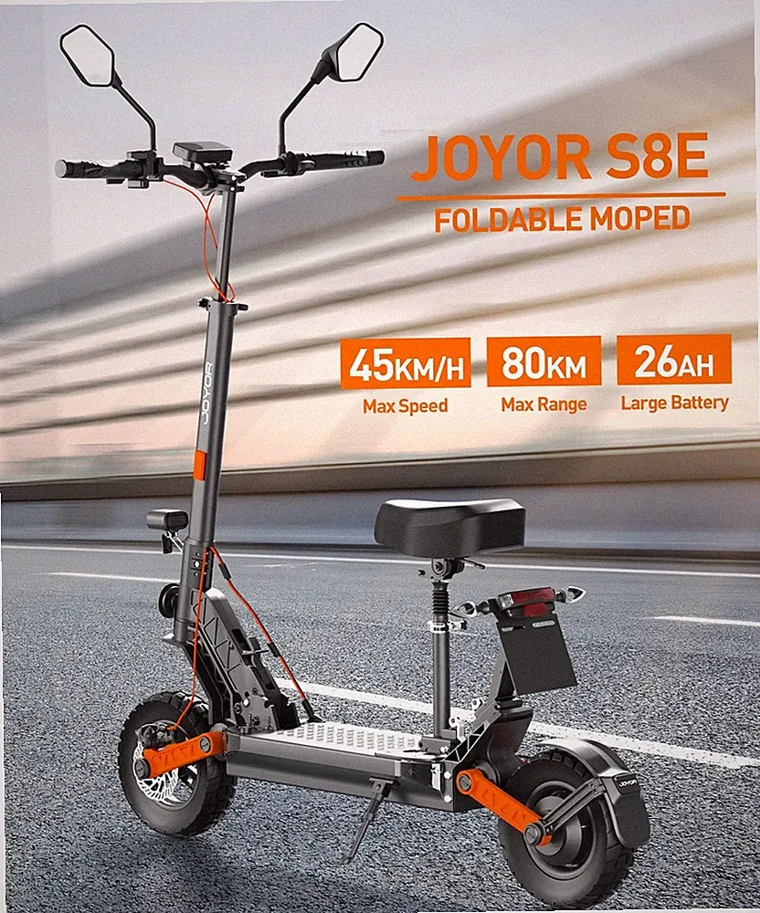 Elektroroller 800W JOYOR S8E 10" 80KM 48V 26AH E-Scooter Offroad 45km/h Faltbar