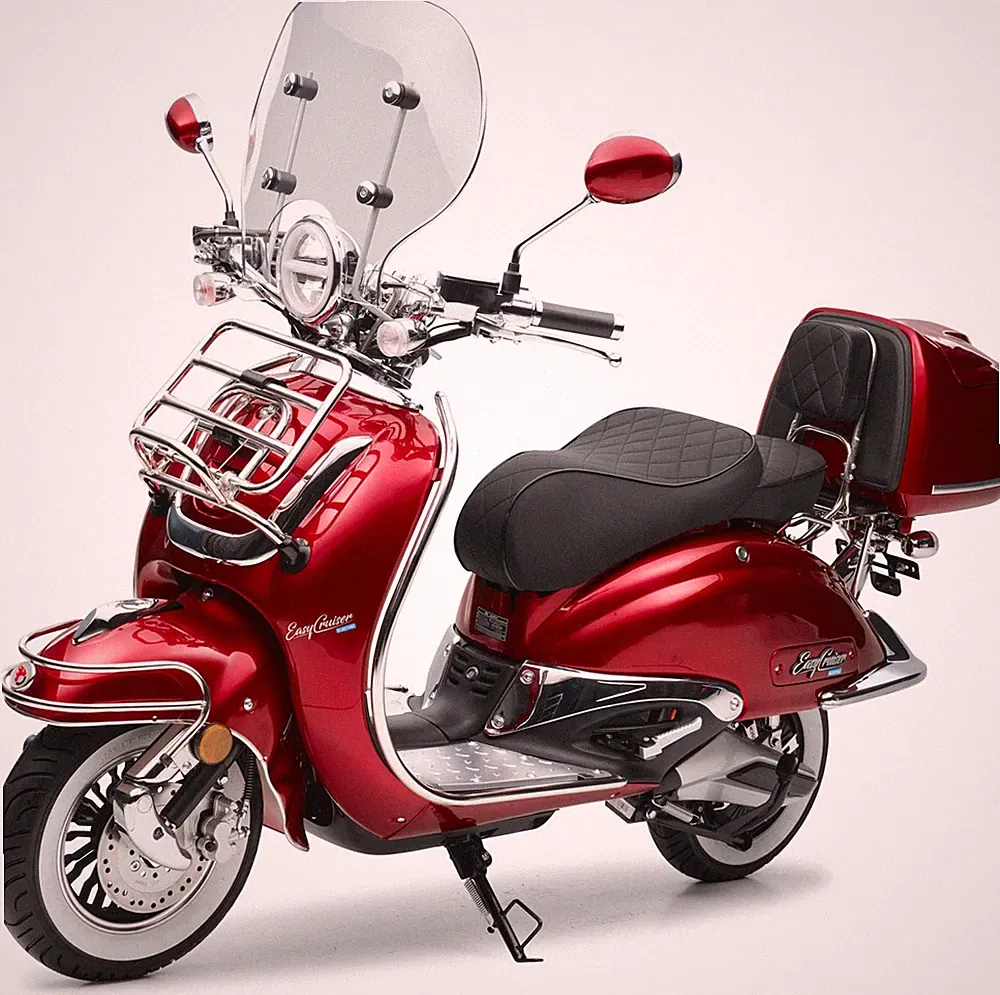 Elektroroller Burnout EasyCruiser Elektro Dunkelrot Doppelakku