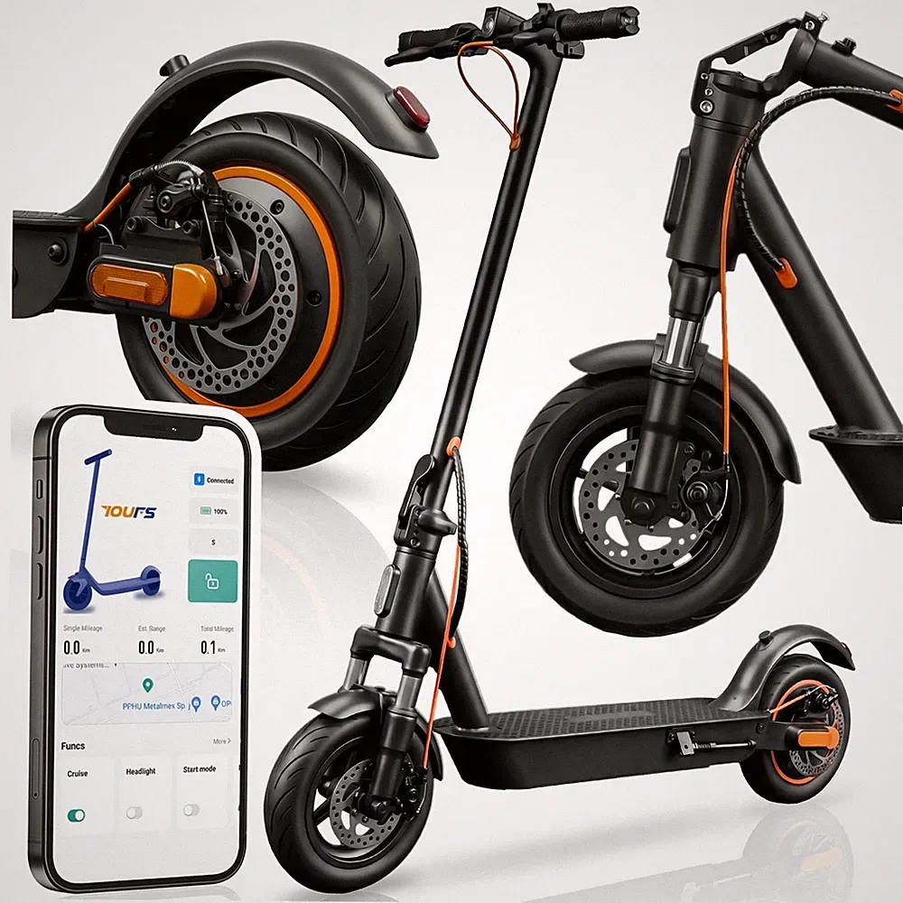 Elektroroller E-Scooter 13Ah 500W Reichweite 45 km mit Federung bis 120kg App