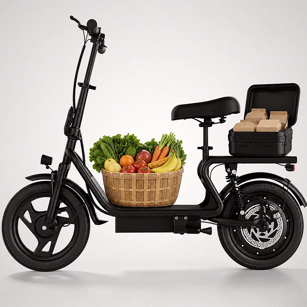 Elektroroller E-Scooter 48V 10,4Ah 20km/h 40km Reichweite mitSitz 14 Zoll