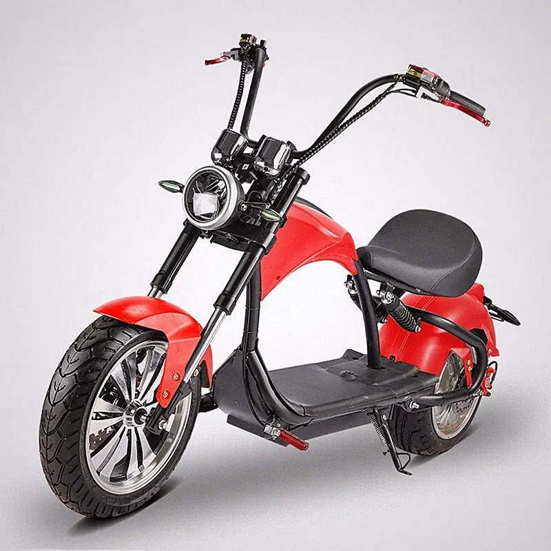 Elektroroller E-Scooter mit Straßenzulassung Chopper 3000 Watt 200 kg Rot Coco