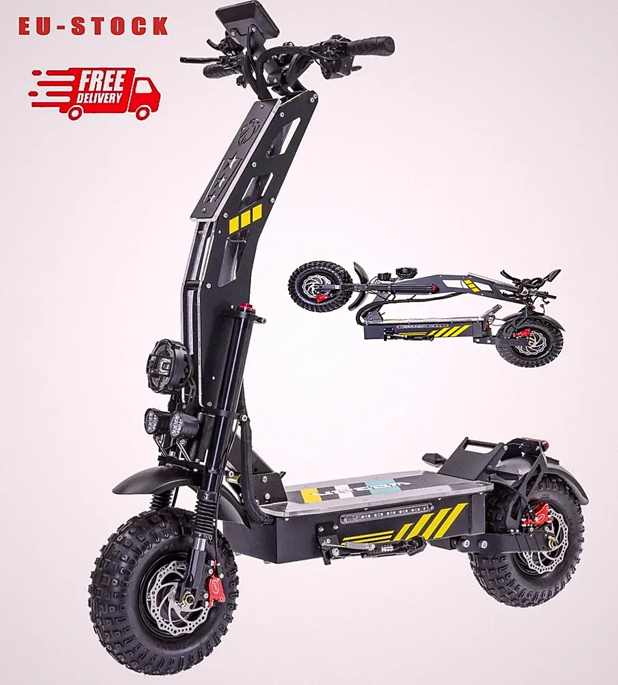 Elektroroller für Erwachsene 14" 4000W*2 60V/40AH Cityroller Klappbar E-Scooter