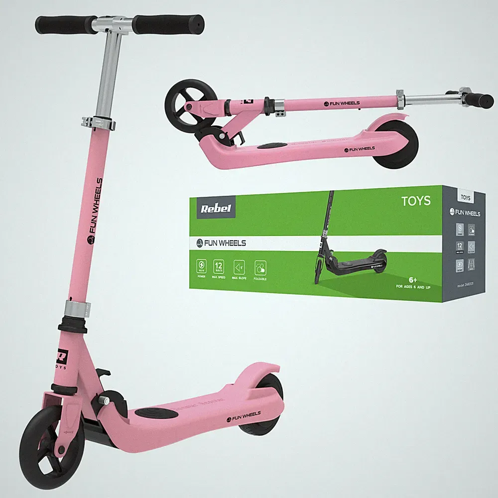 Elektroroller für Kinder, 12 km/h, 50 kg, Rebel, faltbar, leicht, IPX4