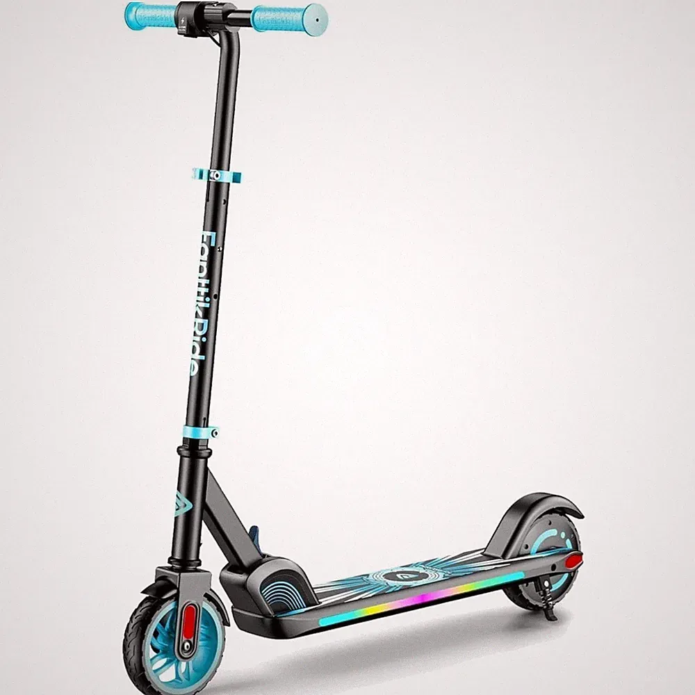 Elektroroller Kinder 8-12 Jahre Bluetooth Regenbogenlichter Geschwindigkeit 8...