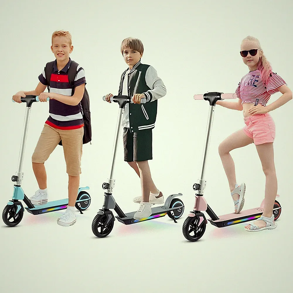 Elektroroller Kinder Alter 6-12 Klappbar 8 Km 130W LED Display DE Elektroscooter