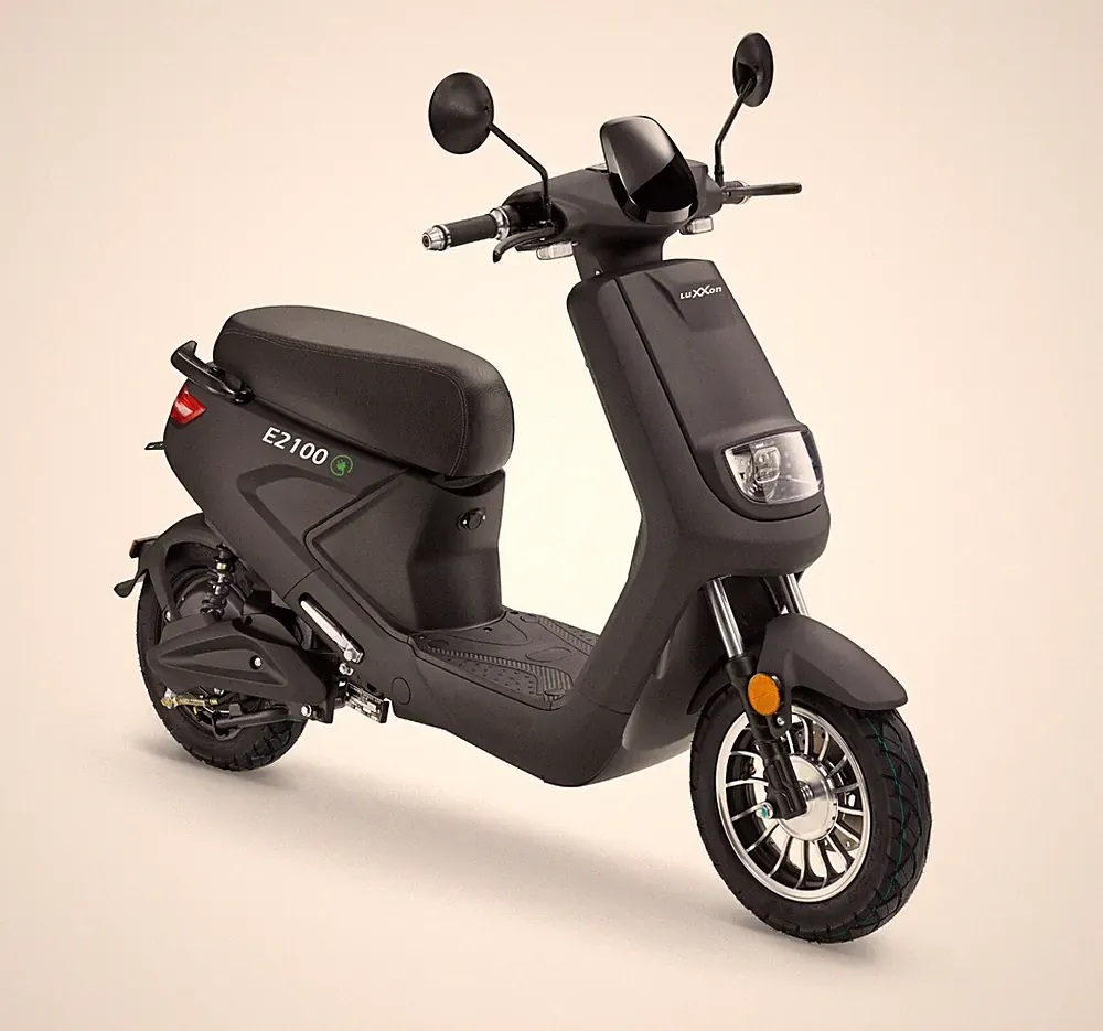 Elektroroller LuXXon E2100 - E-Roller mit 2000 Watt Motor, max. 45 km/h, schwarz