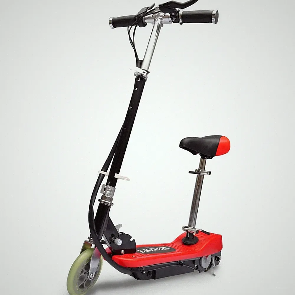 Elektroroller Mit Sitz 120 W Klappbar Rot