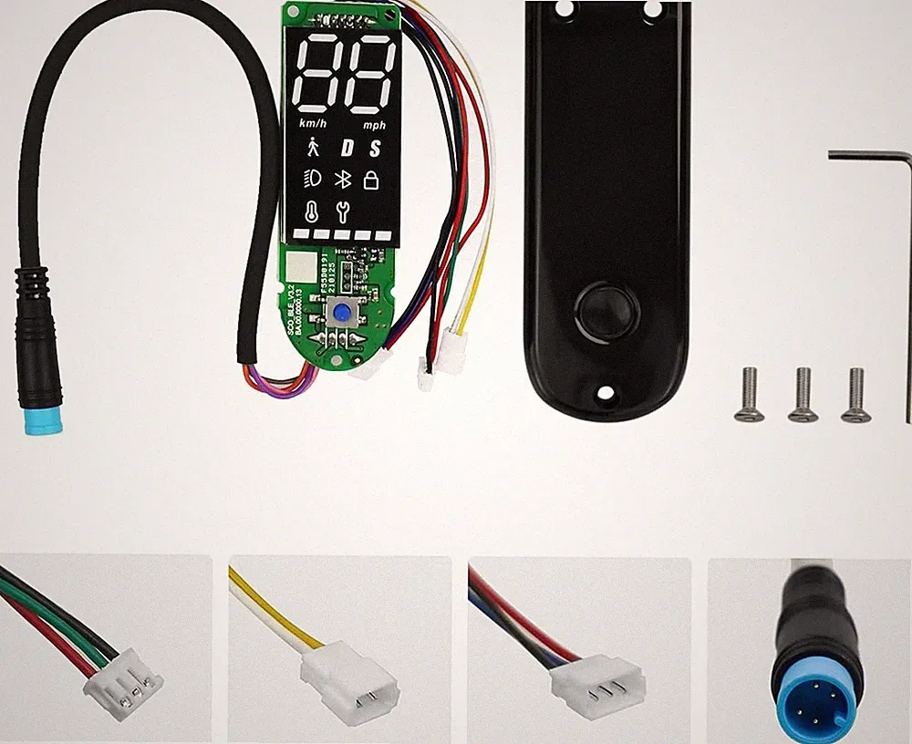 Elektroroller Scooter Armaturenbrett Kunststoff 10 Zoll Bluetooth LCD Outdoor