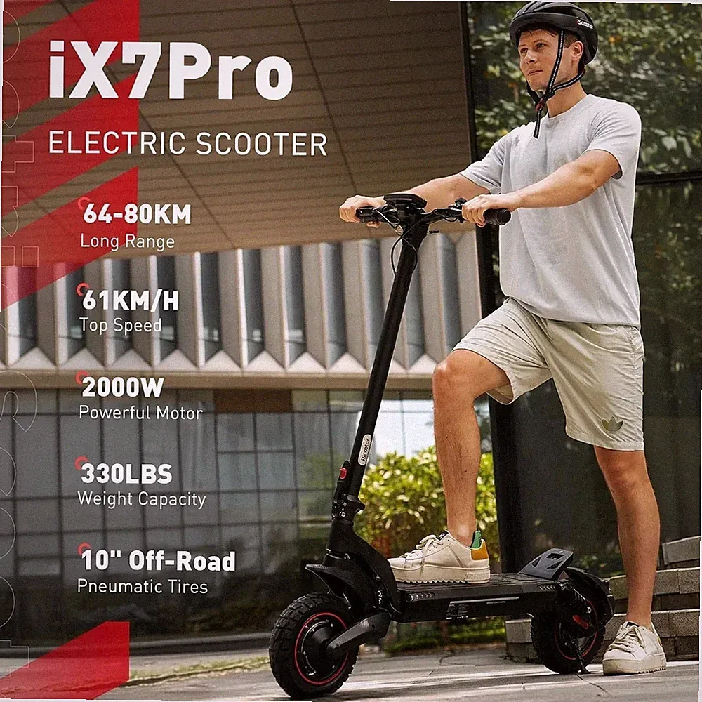 Elektroroller Zwei Motoren 2*1000W 17.5AH E-Scooter 10" Offroad E-Roller 61KM/H