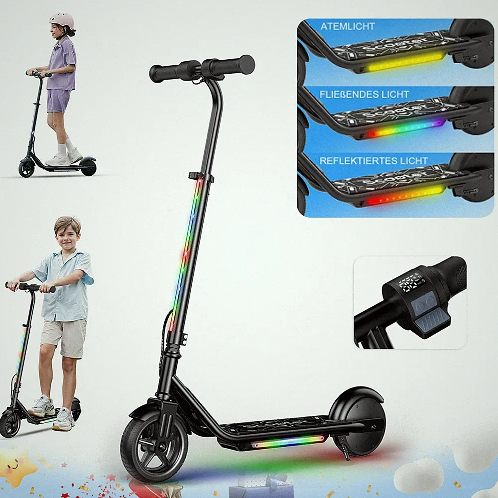 Elektroscooter 16km/h Für Kinder Elektroroller Kinderroller ab 6 Jahren E Roller