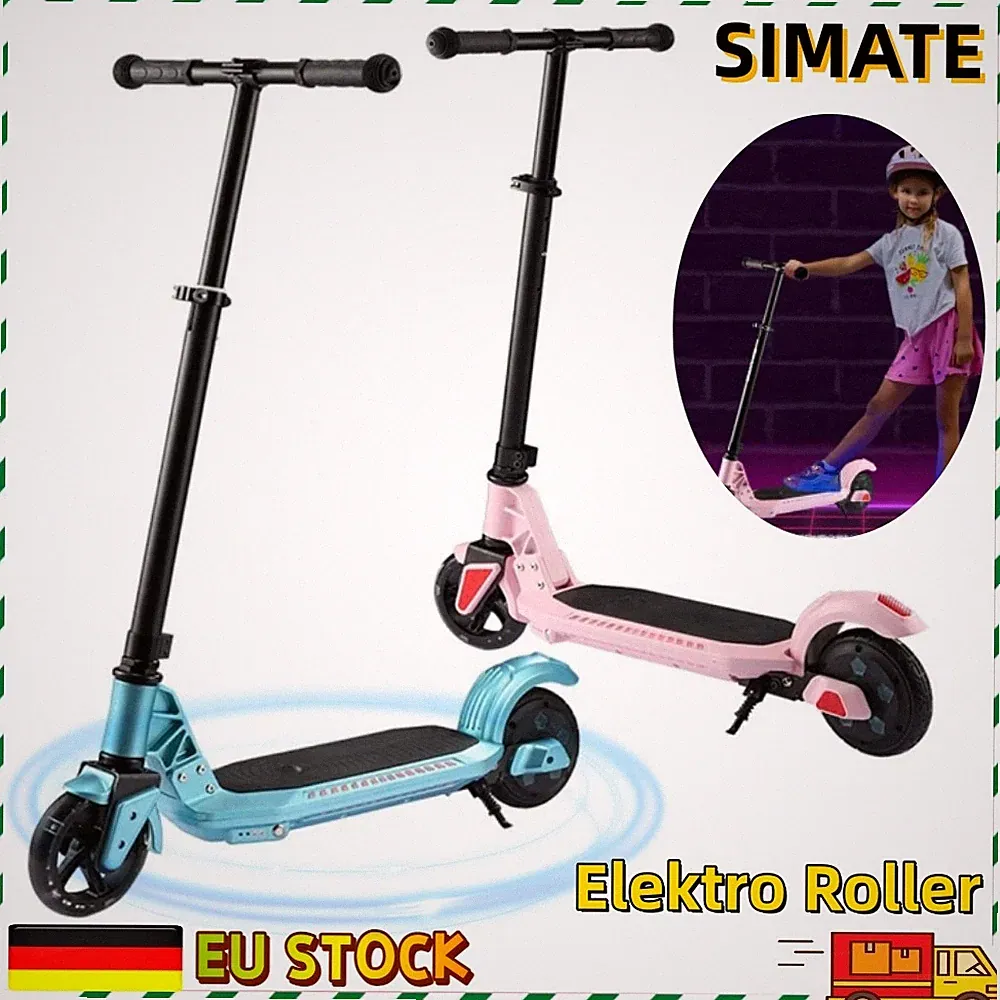 Elektroscooter Für Kinder Elektroroller 12km/h Kinderroller ab 6 Jahren E-Roller
