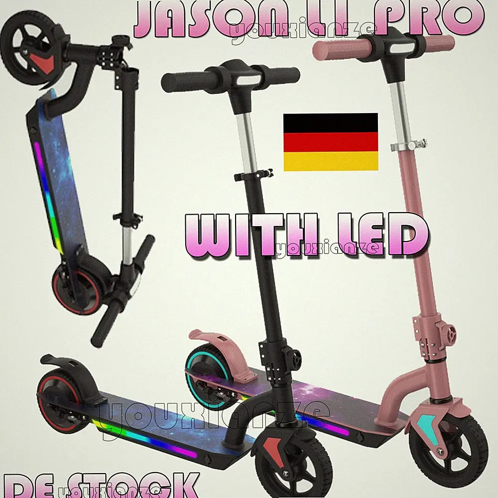 Elektroscooter Für Kinder Elektroroller 15km/h Kinderroller 3-12 Jahren WITH LED