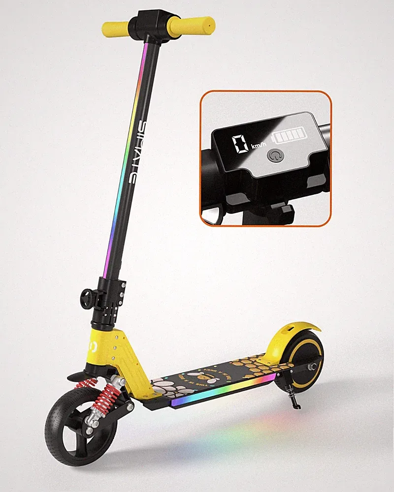 Elektroscooter Für Kinder Elektroroller LED Kinderroller ab 8 Jahren E Roller