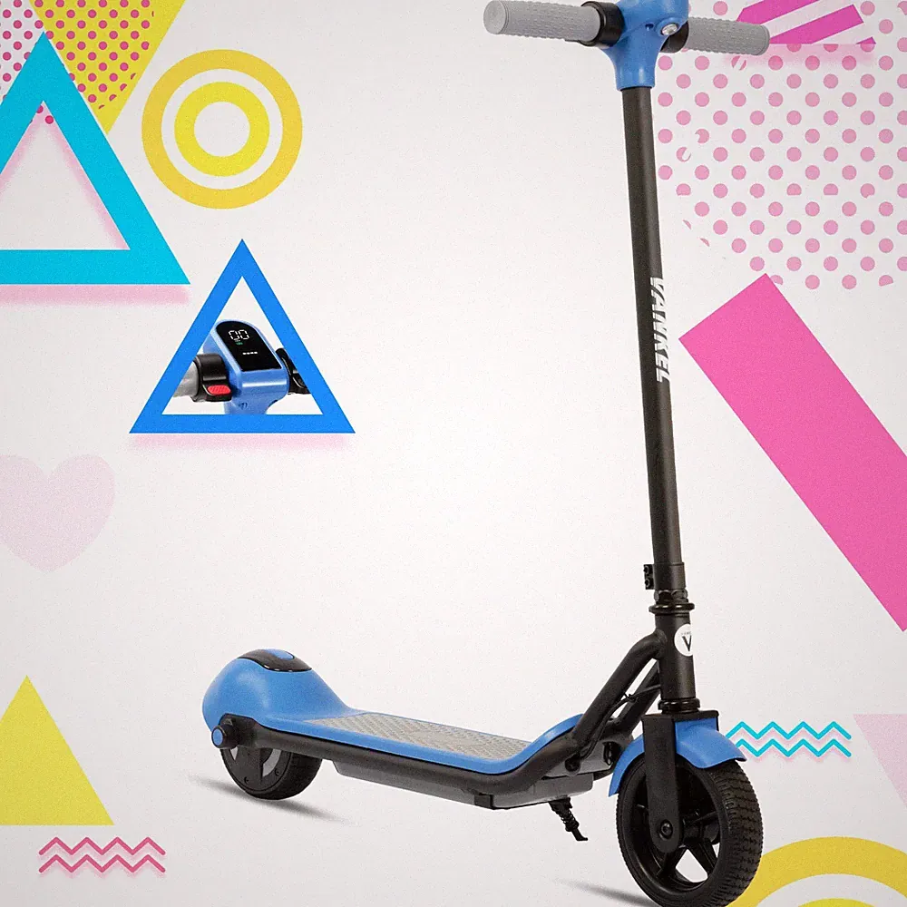 Elektroscooter Kinder Ab 6 Klappbar 110W 14km/h Elektroroller LED E Roller Blau