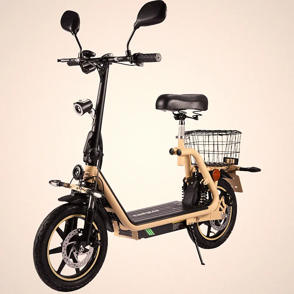 ENEWAY City Floh-S Elektroroller 20 km/h mit Straßenzulassung & 500W Motor SAND