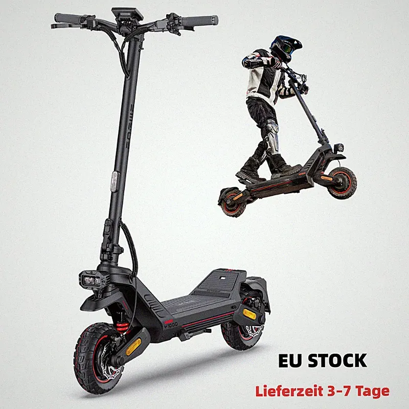 ENGWE Y1000 E-Scooter Faltbar Elektroscooter Elektroroller 2400W Dual Motor ABE
