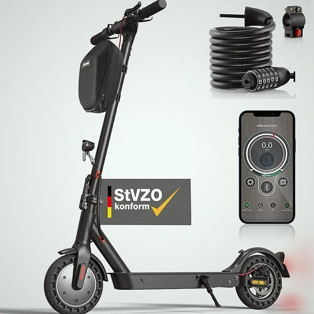 EScooter Elektro Scooter Elektroroller bis 40km Reichweite mit ABE Zahlenschloss