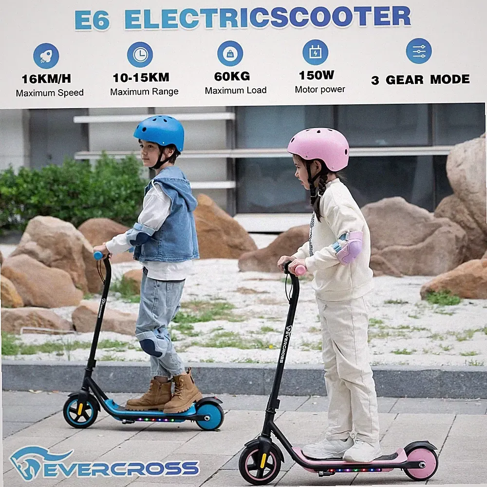 Ever cross tech e6 Elektro roller für Kinder, 7 "leichter E-Roller für 6-12 Jahr