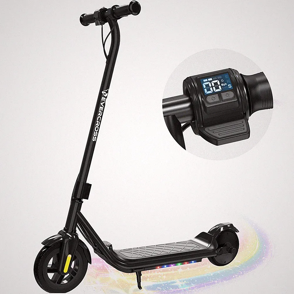 EVERCROSS E6 Kinder E-Scooter mit 7 LED Lichtern faltbar Elektroroller