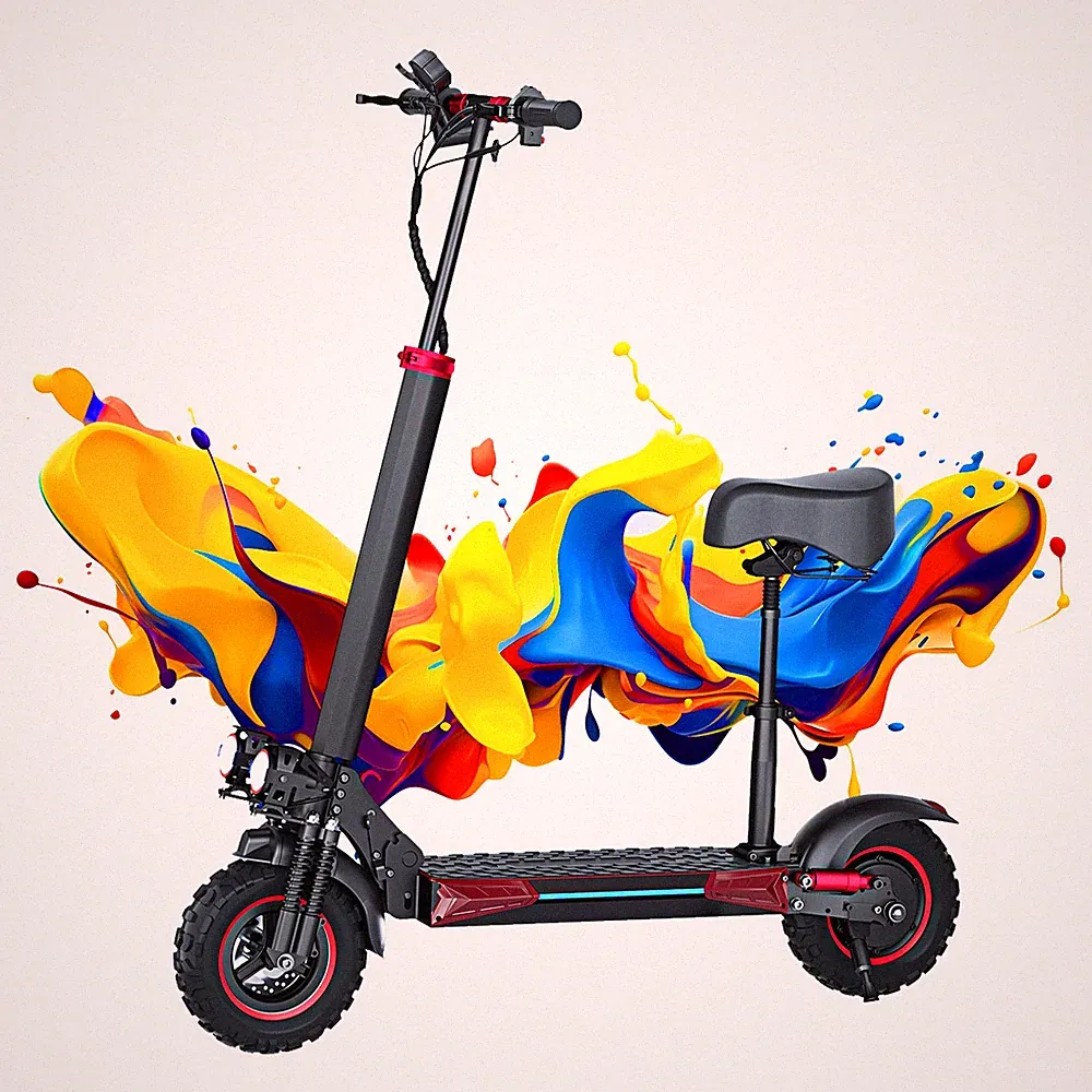 Faltbar E-Roller 11''Elektroroller 1200W Klappbar E-Scooter 18Ah Offroad Eroller