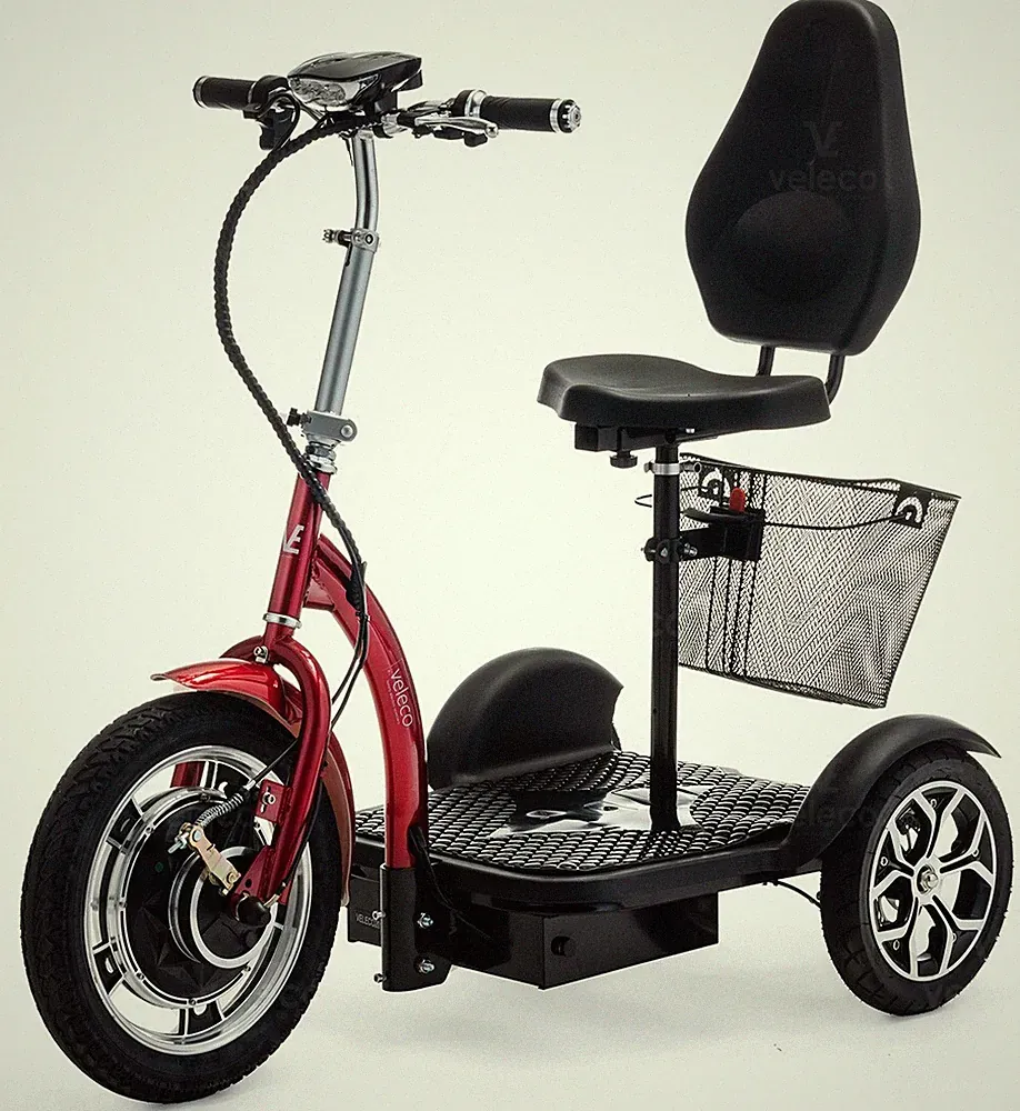 Faltbarer 3-Rad Elektromobil Dreirad Trike rot VELECO ZT16