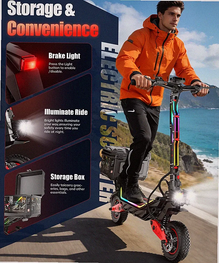 Freeboy H10 E-Scooter 6000W 60V 12 Zoll Off-Road Elektro Scooter Elektro Roller