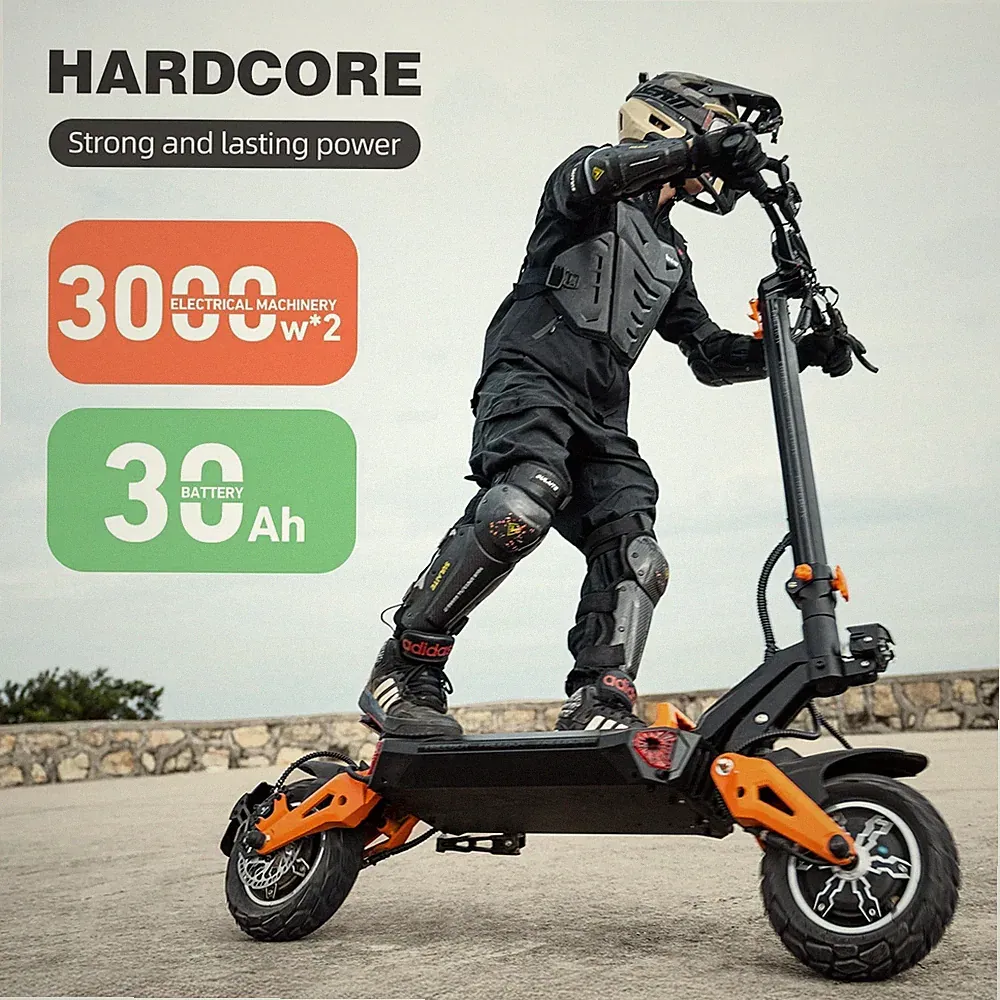Freeboy H9 Elektroroller 6000W 30Ah 65KM/H Offroad E-Scooter 80KM 11" E-Roller