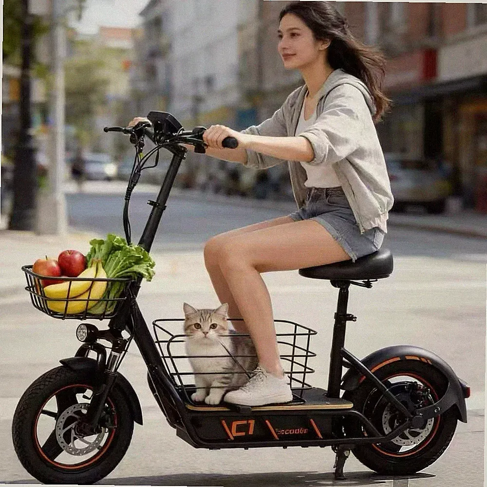 FreeboyH14 E-Scooter 14'' 10Ah 600W 36V Off-road Elektroroller mit Einkaufswagen