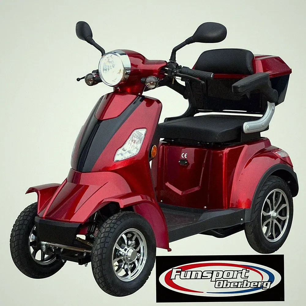FSO 4 BL - Elektromobil Senioren 4 Rad Kranken Roller Rollstuhl -Rot oder Blau