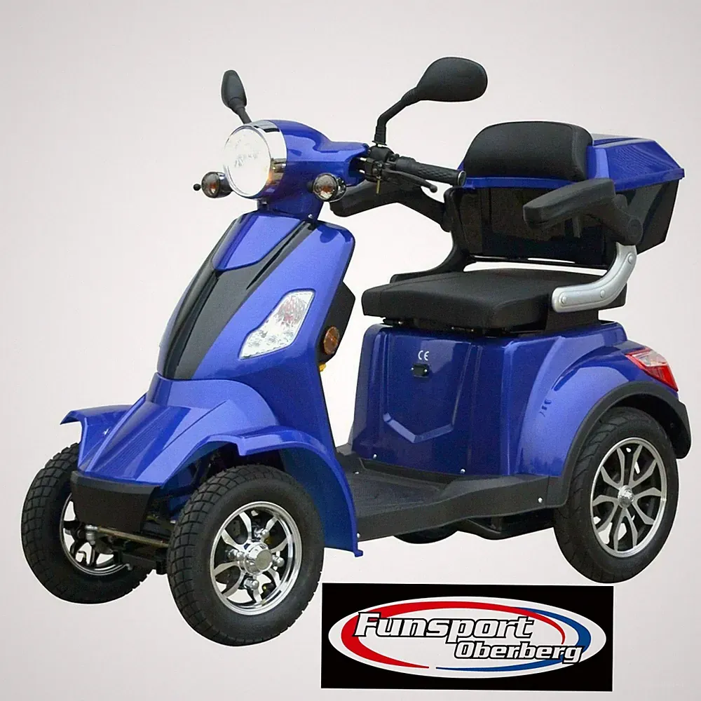 FSO 4 BL - Elektromobil Senioren Vier Rad Kranken Roller Rollstuhl - blau