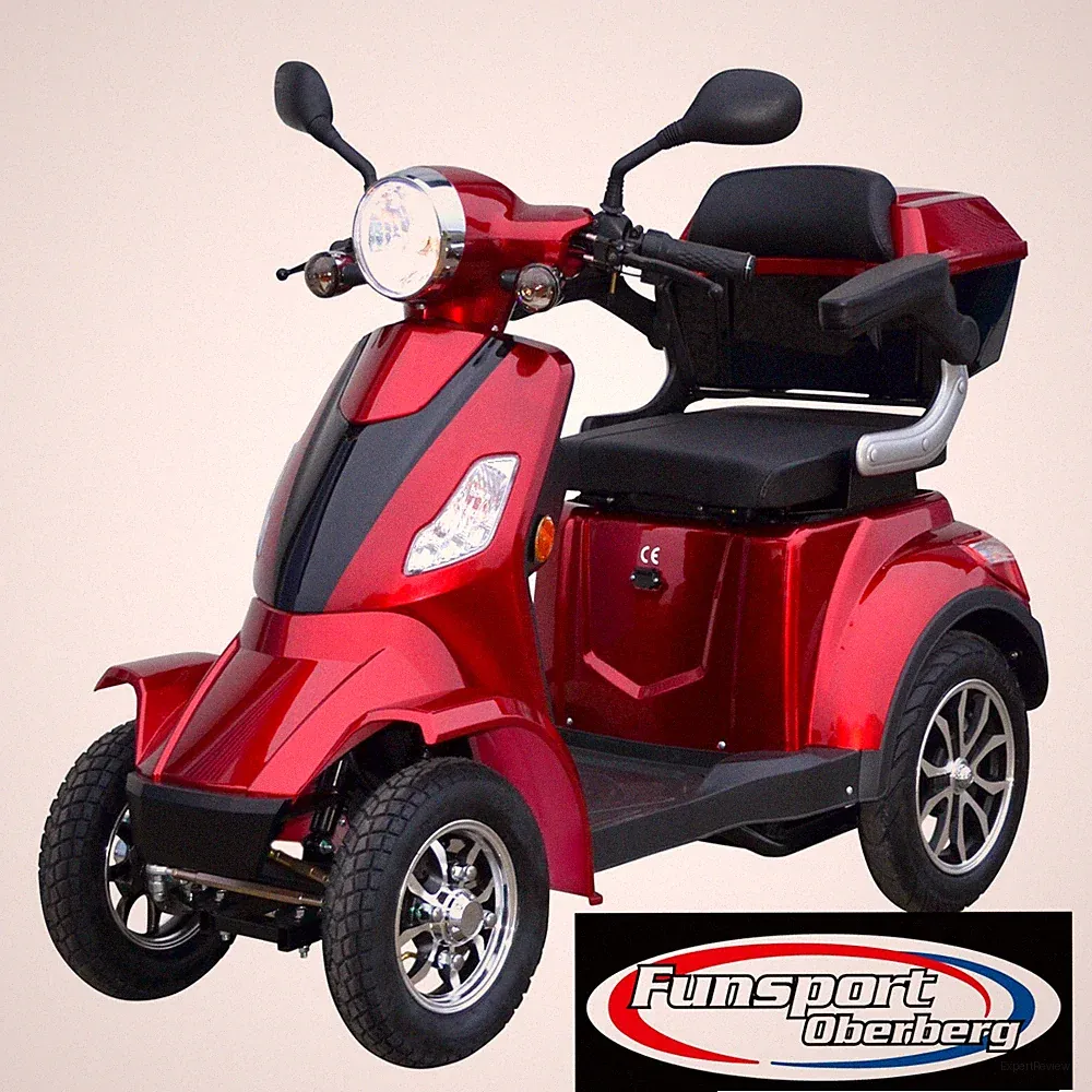 FSO 4BL - Elektromobil Senioren Vier Rad Kranken Roller Rollstuhl - Rot