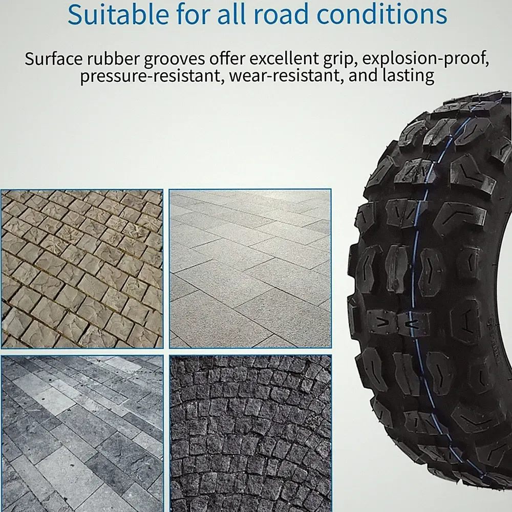 Für Elektroroller Tubeless Reifen 24,8x6x7,1 cm Off Road Schwarz Gummi