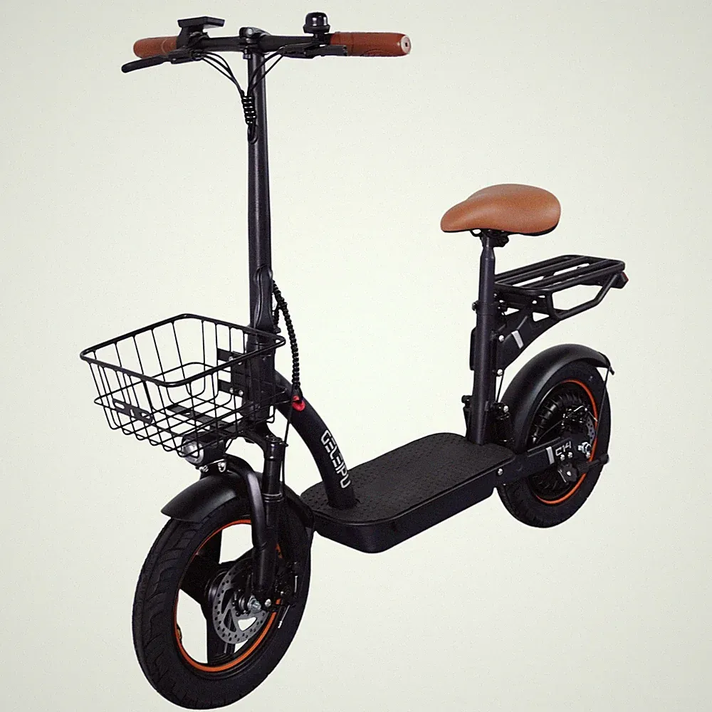 Geleipu E-Scooter mit Sitz 14'' Elektroroller 500W 17,5Ah Offroad E-Roller 100km