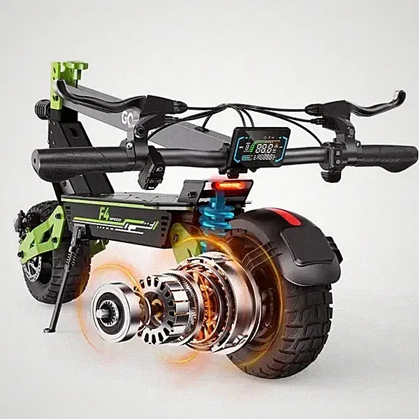 Gokeep F4 Elektroroller 1200W 15,6AH Offroad E-Scooter 10,5'' E-Roller 45km/h DE