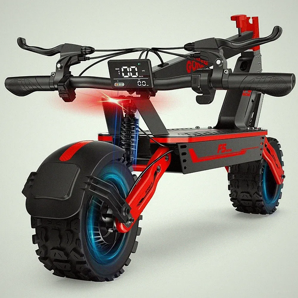 GOKEEP F5 Elektroroller 1000W E-Scooter 52V 20AH 55kmh Vollfederung 11" Fat Tyre