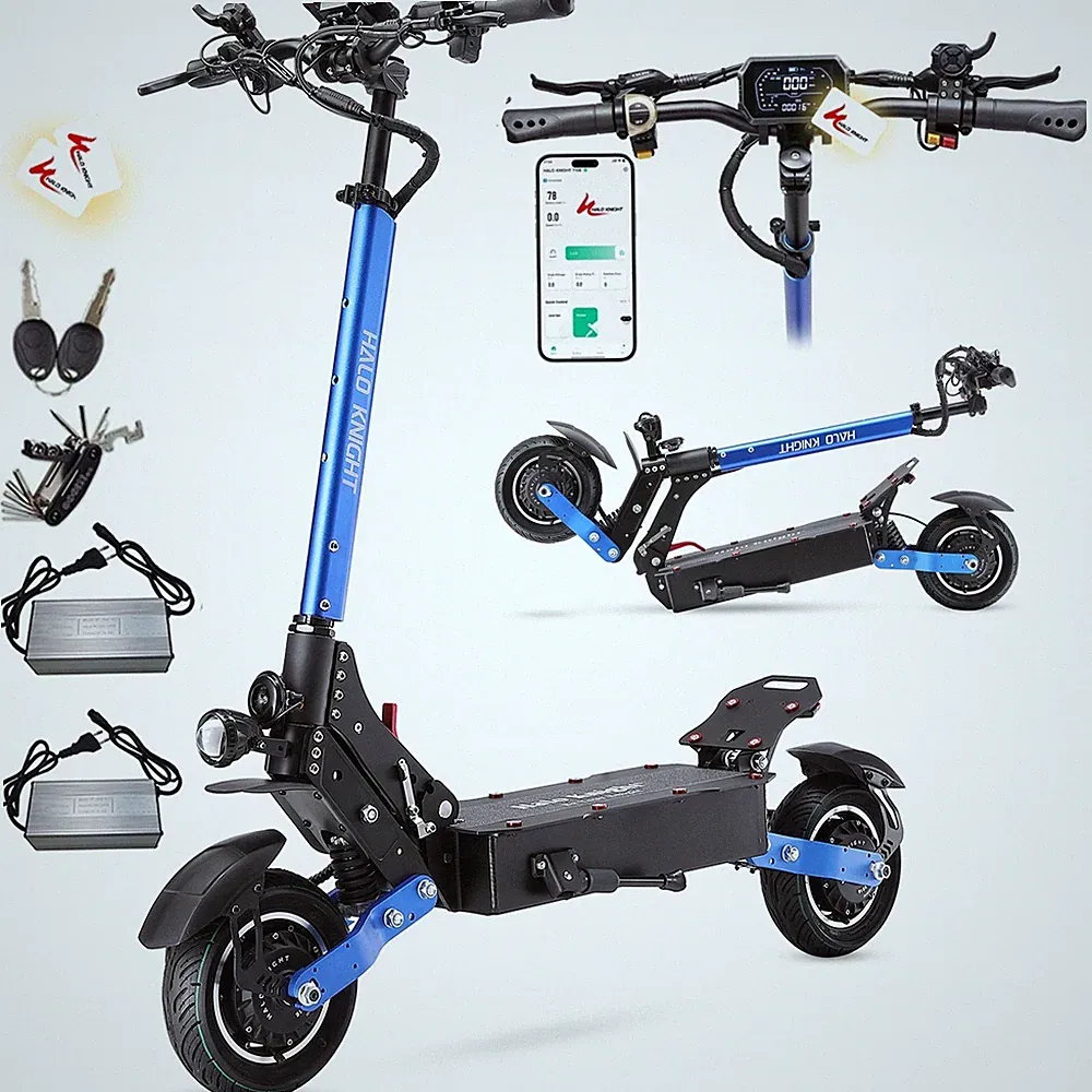 Halo Knight T108 Pro Elektroroller 6000W 60V/38,8Ah Offroad E-Scooter Bis 80KM