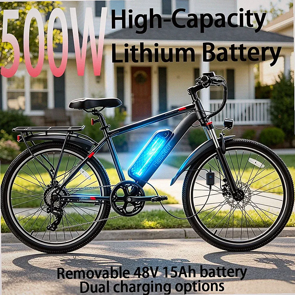 HEADEER BK1350 E-MTB Elektrofahrrad 500W 48V 15AH 35KM/H 26 Zoll Pneumatic Tire
