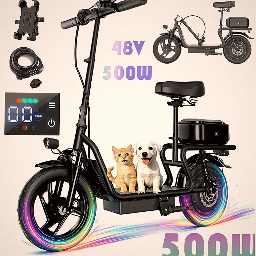 Headeer Faltbarer Elektroroller 48V10,4Ah 14Zoll Offroad E-Scooter für Erwachsen