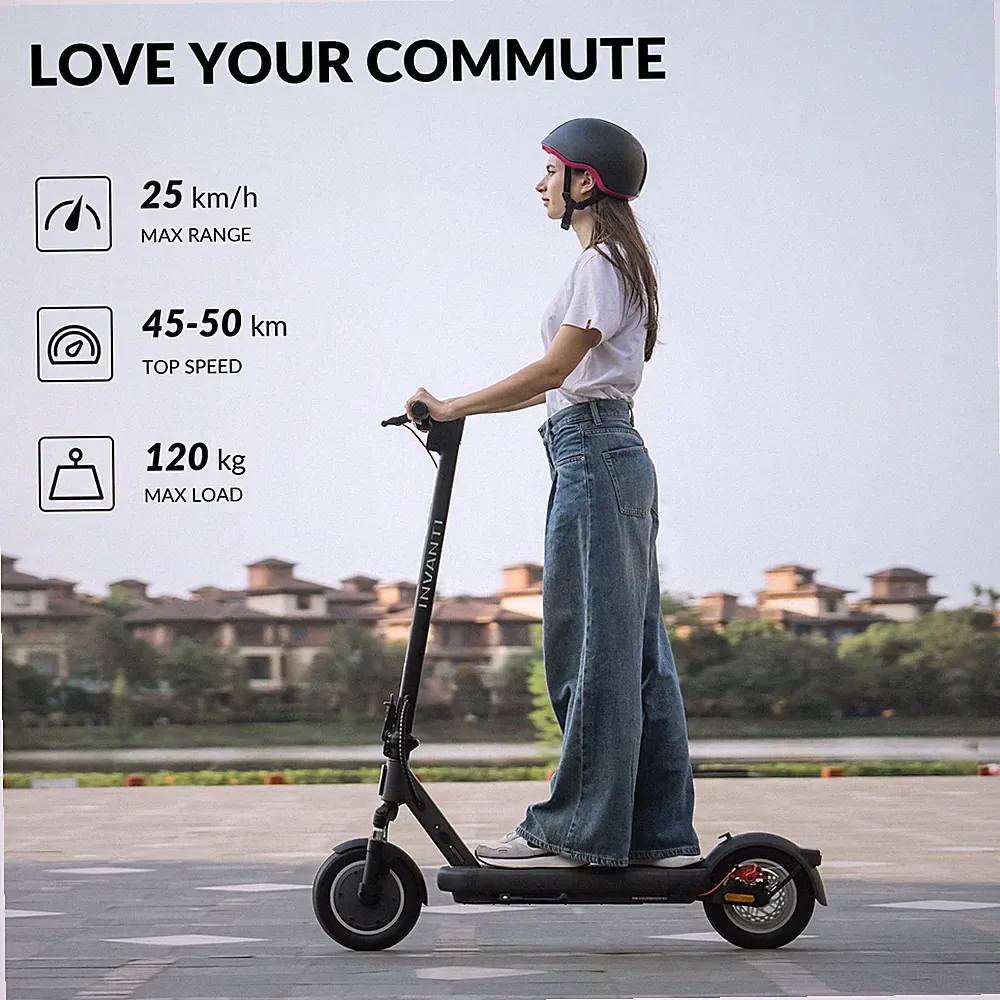 INVANTI ES14 Pro Elektroroller 10'' E-Scooter 500W 10,4AH E-Roller faltbar 25kmh