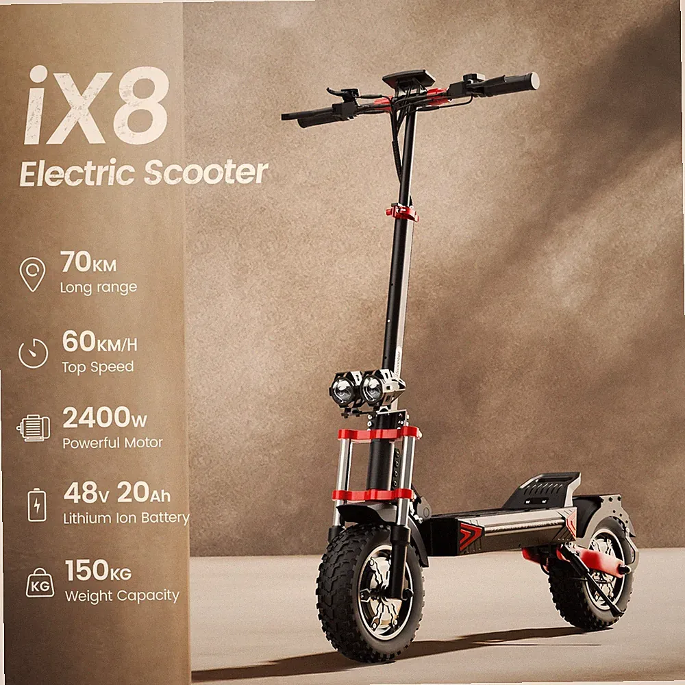 iScooter 12 Zoll 2400W Offroad Elektroroller Dual motor 48V 20AH E-Scooter 60KMH